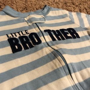 9 month Carter’s “Little Brother” footie pajamas